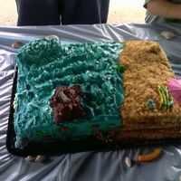 My First My first scene cake- first cake I've made by myself period aside from a bad attempt at a chinese take out box for my own birthday....