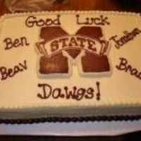 Mississippi State I made this cake for my brother and his roommates during their last week of final exams. They are forestry majors, so needless to say, they...