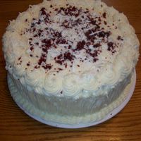 Red Velvet This cake was for my grandma's 90th birthday. Its red velvet with marshmallow cream cheese frosting! She loved it!