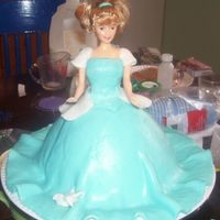 "cinderella" Cake My 3 year old wanted a Cinderella doll cake for her birthday. This is what I came up with. It's a dark chocolate fudge cake with...