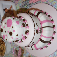 Pink And Brown Baby Shower Cake Inspired by Sarahscakes beautiful baby shower cake!