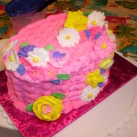 Basket Weave Final Cake Course 2 I did mine in a pink I wanted it to be a little different. I think it came out very nice.