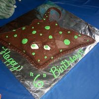 Spotted Stingray Cake Stingray cake made for my youngest son's 6th birthday- brown with green spots per his request. It took me a while to figure out how I...