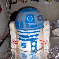 R2D2 Cake Made for my middle son's 9th birthday- R2D2 is the tallest cake I've made so far! He was a big challenge for me, but luckily...