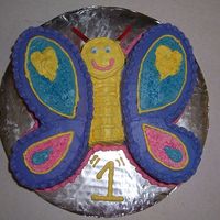 Butterfly Smash Cake This was a quick smash cake I did for my friend's daughter's first birthday. (I got notice the day before the party.) The wings...