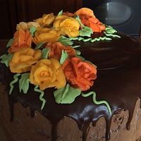 Side View Of The Chocolate Cake 
