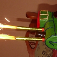 Train sponge cake with chocolate buttercream with marcipan