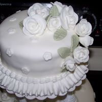 Flowers For My Tiered Cake. Here is a close up of my fondant roses.