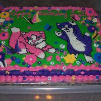 Kittens & Butterflies I made this for my niece's birthday. My 4 year old daughter helped with placing the flowers & was so excited to finally get to...