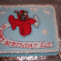 Curious George Curious George and airplane are a FBCT. This was done for my nephew's first birthday.