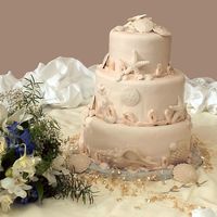 Rebecca's Wedding I thought this cake turned out horrible, but when the professional photo came back, it looked much better! Iced in cream colored fondant...