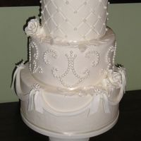 White On White My client saw this on the cover of Wedding Cakes magazine (Squire's), and she wants this cake for her May wedding. So I did a demo to...