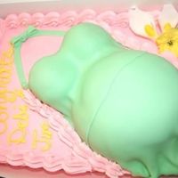 First Attempt At A Belly Cake This is my first attempt at a belly cake. This was hard! I don't know how you guys get the dress to look like one piece. Plus, I kept...