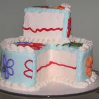 Sliced Cake WASC with strawberry filling, bc icing. Always wanted to try this.