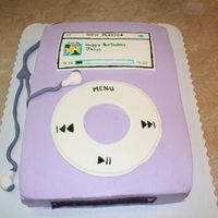 Ipod Last minute cake for a teenager's birthday. I was told that she likes purple and that was all I had to go on. Copied this from someone...
