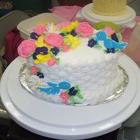 Wilton Course 2 Final Cake This is my final cake from the Wilton Course 2 Class.it was a blast to make!