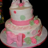 Baby Shower I did this cake while visiting my parents. Any time I do a cake somewhere other than home, I have issues with smoothing, stacking, etc. I...
