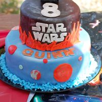 Star Wars This was for my son's birthday this year. I'm never really happy with my own kid's cakes because I'm usually so rushed...