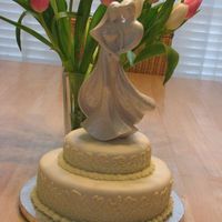 Wedding Cake I made this for our anniversary since we never had a wedding cake.