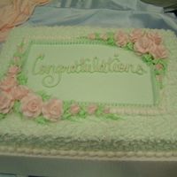 Floral Sheet Cake !/2 sheet cake decorated in buttercream