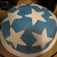 Star Cake First attempt at fondant. Learned to mix the color into the wet mixture rather than after having put the completed fondant to chill. My...