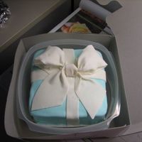 Gumpast Bow Box Cake Traveled with this Cake to New Orleans. My first attempt at a Gumpaste bow. Learned a few things the hard way, but overall I think it...