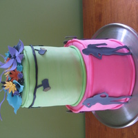 Modeling Cake This is a cake for a going away party for a friend who got signed with IMG models and was moving to NYC! mm fondant and gumpaste. dark...
