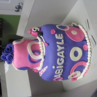 Spa Birthday Party Girly mm fondant cake for a 9 year old's birthday party.