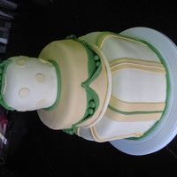 Two Peas In A Pod Baby shower cake for a mama have twins :) Cake covered in mmf. All decorations are also mmf.