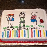 Sports Boys This is a cake that I made for a friend off the invitation