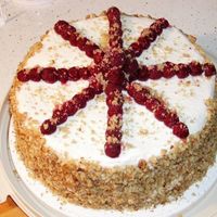 Red Velvet Birthday Cake I made this cake for my Grandmother's birthday. It is a red velvet cake with cream cheese frosting, and decorated with raspberries and...