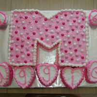 Super "m" Cake I made this cake for my little cousin Maggie's 6th birthday. I cut the "M" out of an 11x15 in. sheet cake and decorated with...