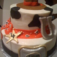 Cowboy MMF on BC. For a 4yr old's birthday. My first time using luster dust(for the buckle and horseshoe)!! LOVED it!