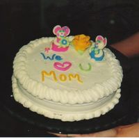 Mother's Day Cake I made this cake for my mom for mother's day. The mice and letters were made with candy clay. It was my first time working with candy...
