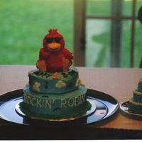 Rockin Robin I made this cake for my nephew's first birthday. I got the idea from his grandpa because he always sings the song Rockin Robin to him...