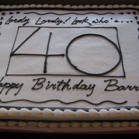 40Th Birthday This is a full sheet for a 40th Birthday. The customer wanted black, but not so much that guests would walk around with black teeth! She...