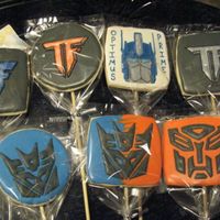 Transformers Last minute order for favors for Transformer b-day party. Forgot to get pics before being bagged. Optimus Prime is from an earlier version...