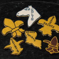 Saints & Colts NFSC & royal/glace icing