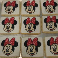 Minnie Mouse NFSC w/ Carmie's icing - used stickers from birthday decor for design