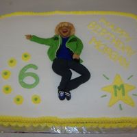 Troy From High School Musical Troy is made from fondant, the rest is buttercream. This was the first "preson" that I have made - it was fun!