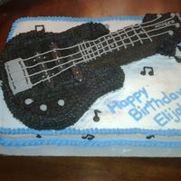 Guitar Birthday Cake This cake is done out of buttercream. The little boys mom sent me a photo of his guitar which I replicated. They did not want any fondant...