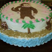 Monkey Cake This was a last minute cake - mom could not find any local grocery stores to do monkeys for her two girls birthdays. Frosted with...