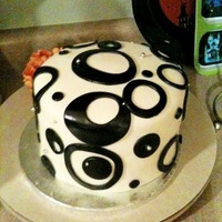 Modern Birthday Cake 8" carrot cake w/ swiss meringue buttercream. Covered/decorated w/ mmf. Gumpaste peony