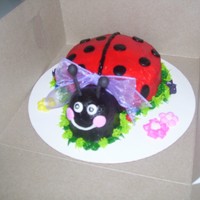 Lady Bug Cake All buttercream