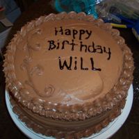 Chocolate Birthday Cake This is a double chocolate cake from scratch with chocolate mocha buttercream icing. Can you say mmmmmmmoist?