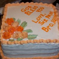 Last Day Of School (Staff) Almond cake with almond cream icing.