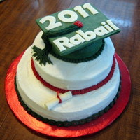 The Woodlands High School Graduation This cake was ordered only one day before the party, so it doesn't have a lot of detail. It's just a vanilla cake with...