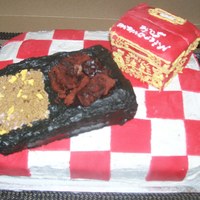 Chinese Food My husband likes Chinese food, so I made him this cake for his birthday.