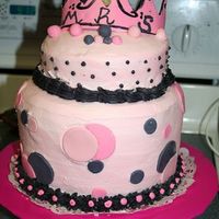 Princess And Polkadots The Mom requested a Princess cake with black and pink(s) plus polka-dots. I went hog wild with this cake and learned so much about fondant...