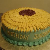 Sunflower Birthday Cake 10" cake - all buttercream